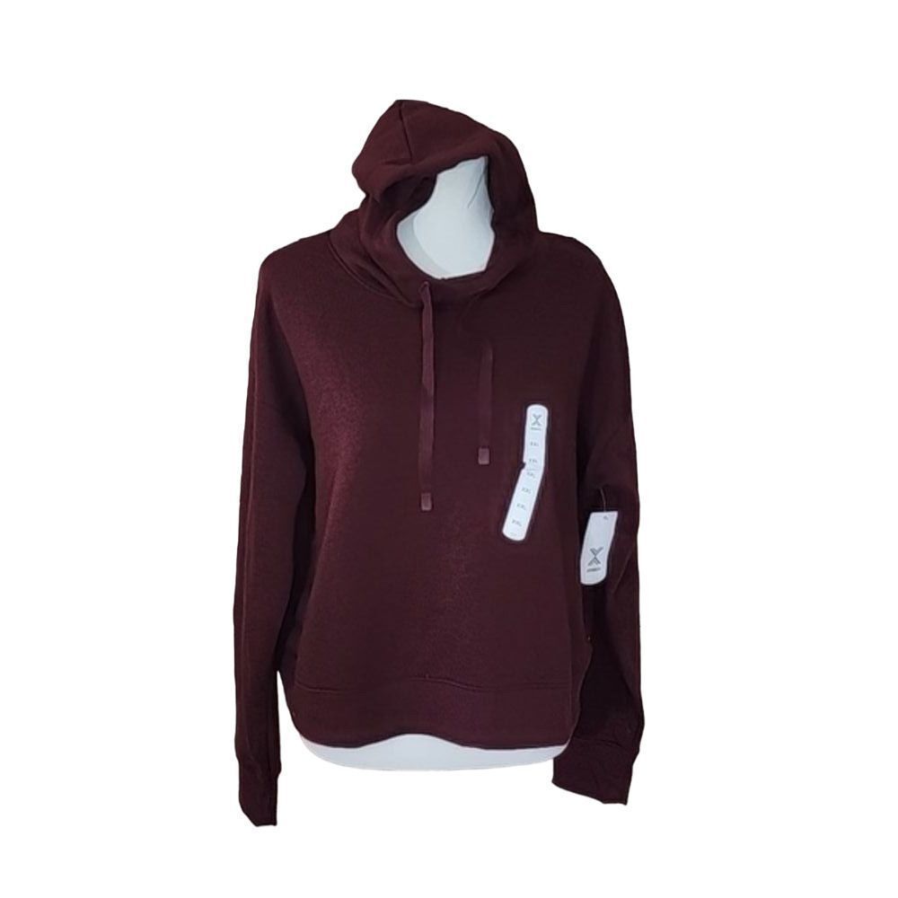 NWT Xersion Wine Hooded‎ Sweatshirt Size XXL